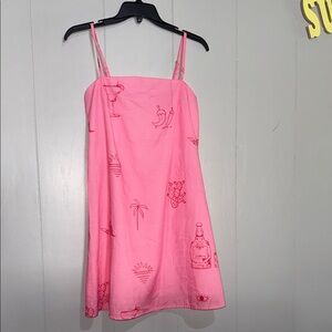 Pink Summer Dress with Fun Prints